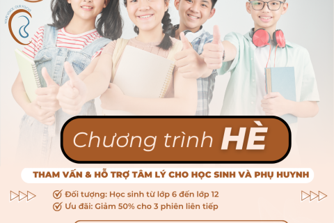 CHƯƠNG TRÌNH THAM VẤN TÂM LÝ "HÈ" 2025 - DÀNH RIÊNG CHO HỌC SINH TỪ LỚP 6 ĐẾN LỚP 12